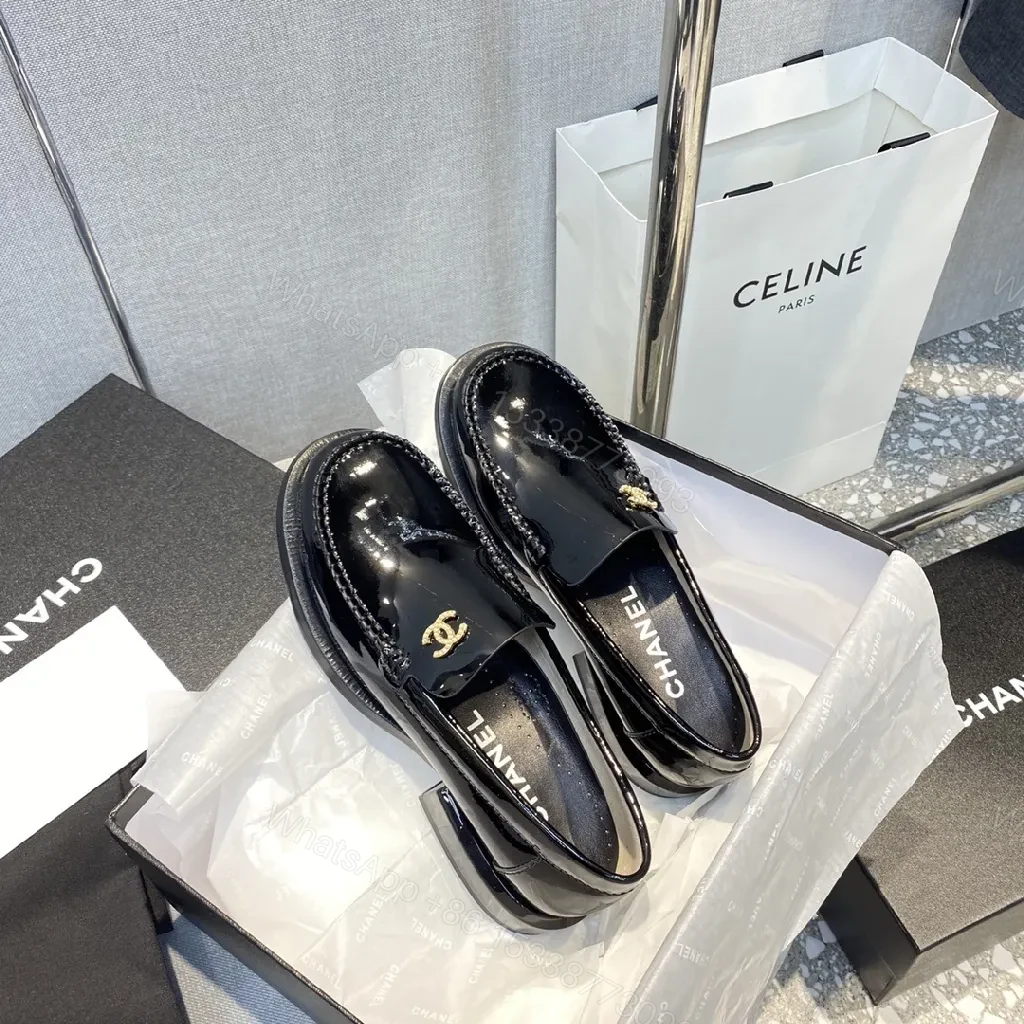 View 2 of Patent Leather Loafer: Chic Shine, Couture Hardware, Slip-On Slim Sole