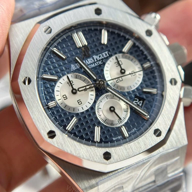 View 4 of Audemars Piguet Royal Oak 26331 Super Clone Chronograph Blue Dial