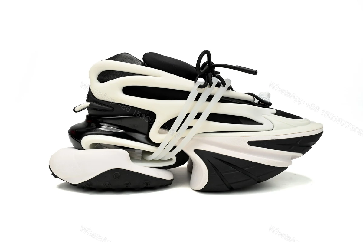 View 5 of BALMAIN Multikolor Buty sportowe Black And White YM1VJ309