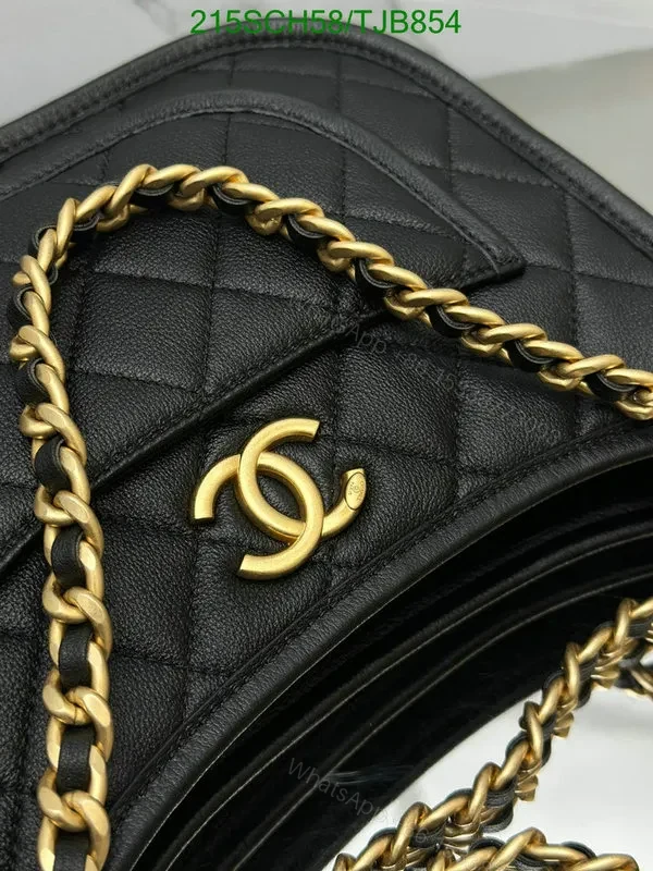 View 7 of Chanel 24S Black Hobo Bag in Genuine Leather EZ2584