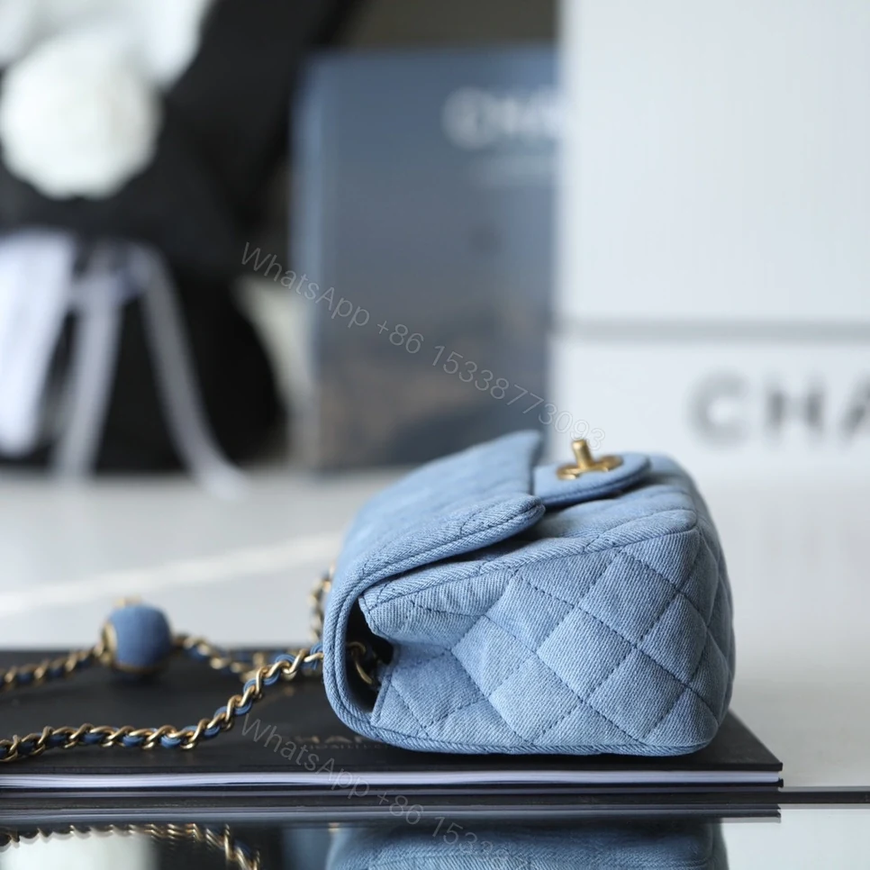 View 6 of 高仿Chanel22C系列水洗丹寧牛仔小方包免檢版
