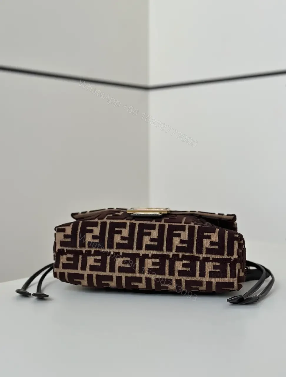 View 5 of Structured Monogram Textured Shoulder Bag: All-Season Versatility