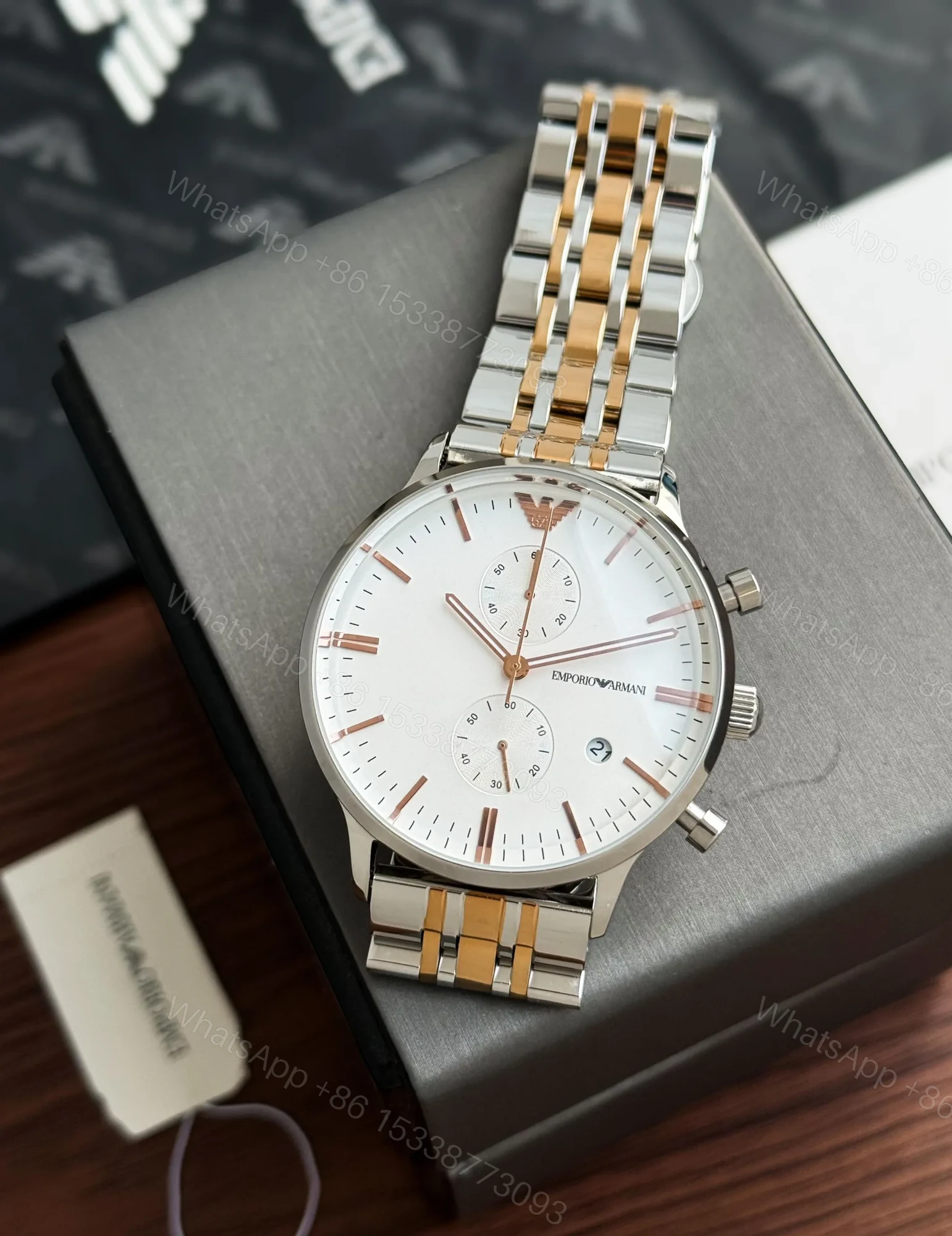 View 3 of Armani 7AAA Men’s Slim Watch