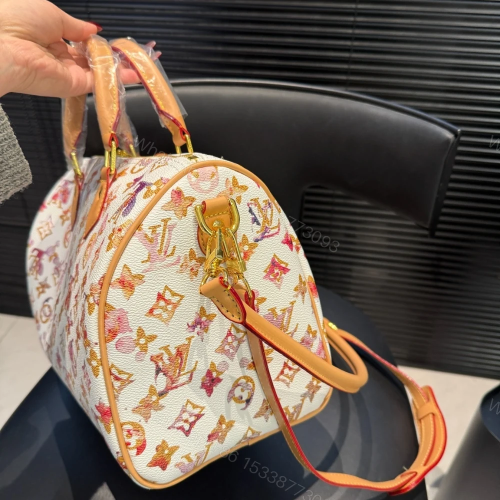 View 5 of Louis Vuitton Aquarelle Watercolor Speedy 35 White 30Cm