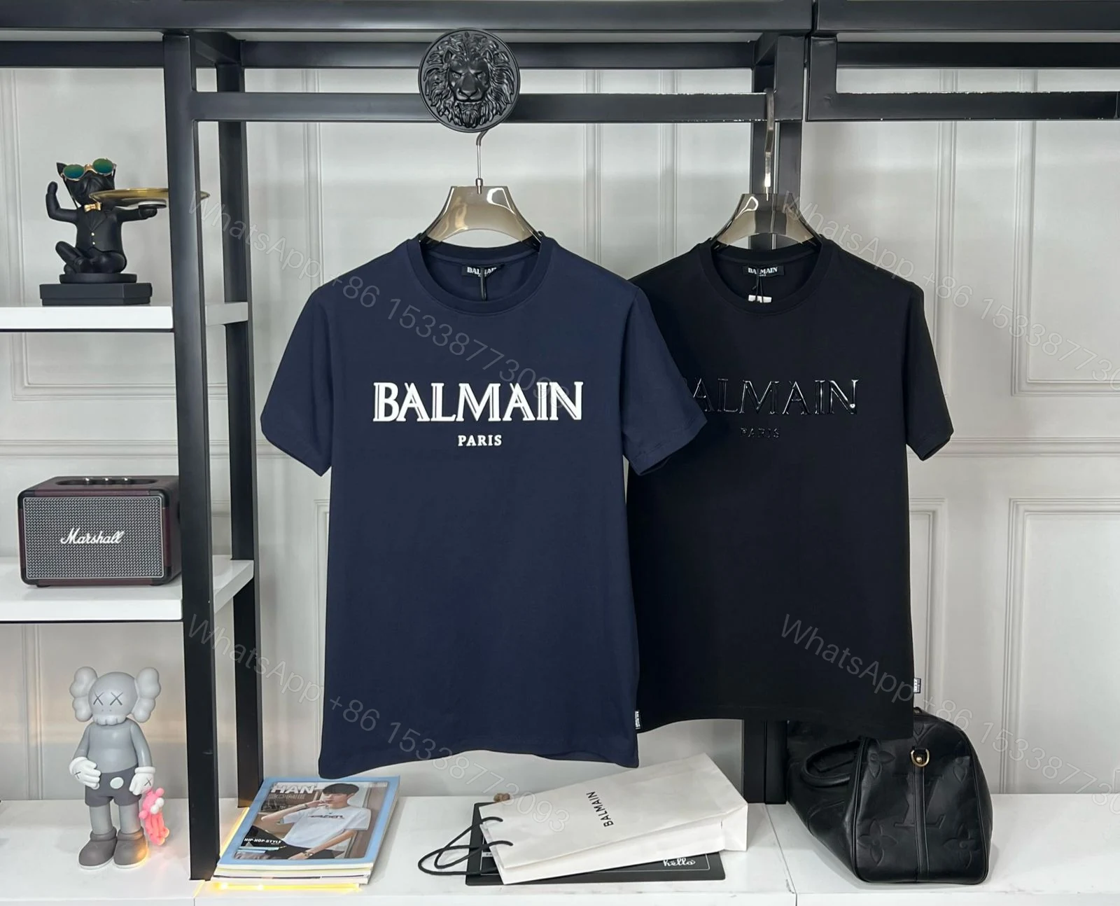 View 8 of FIRST COPY BALMAIN DESIGNER ROUND NECK SUMMER T-SHIRT