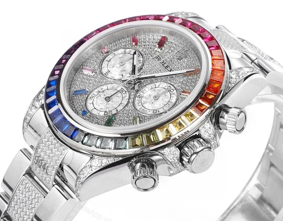 View 4 of BT Factory Clean Factory ROLEX Rainbow Daytona Platinum Watch