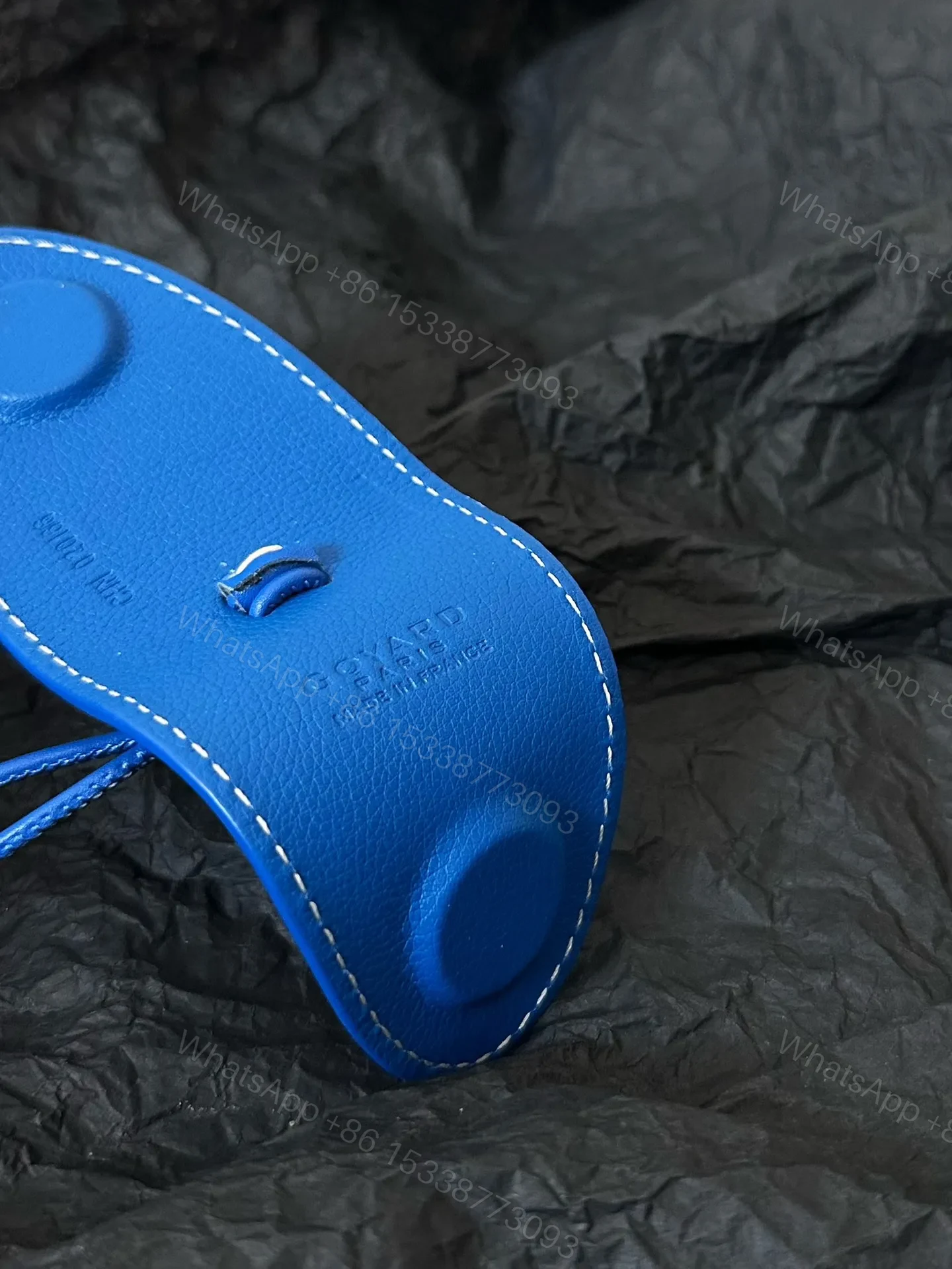 View 4 of Goyard mini anjou bag blue leather