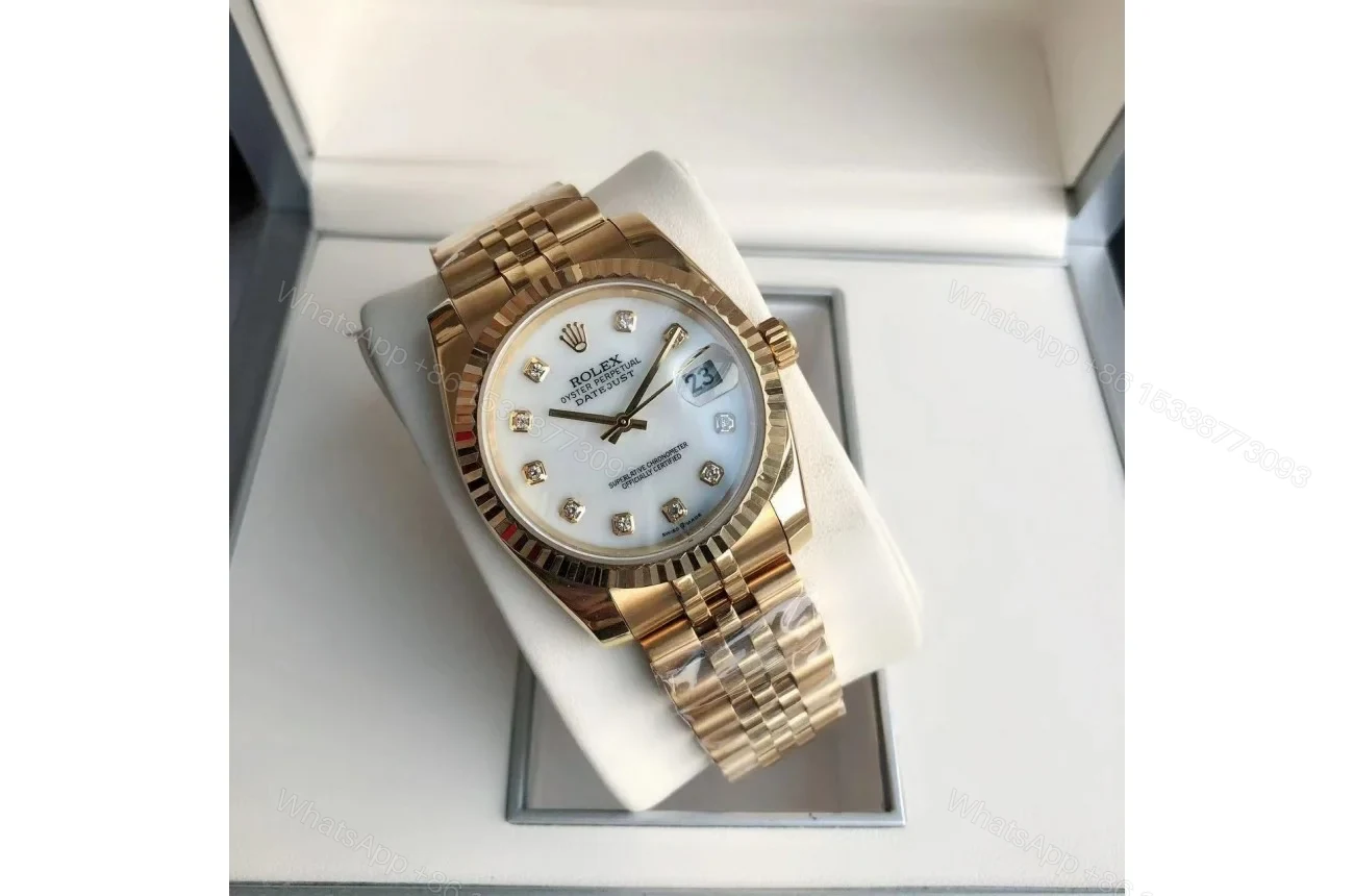View 3 of Replica Rolex Datejust RG/RG Jub White/Dial 36/28 mm