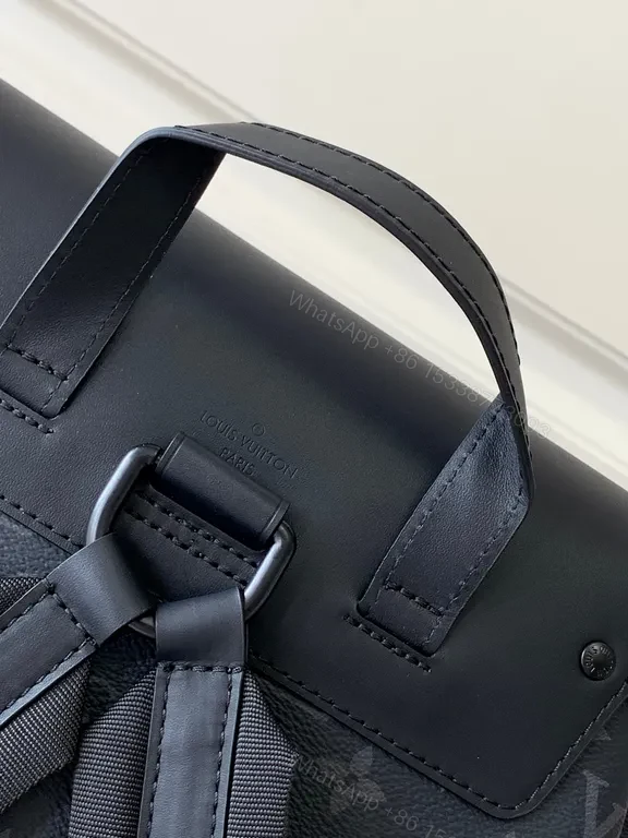View 9 of Monogram-Print Leather Backpack: Modern Luxe Utility