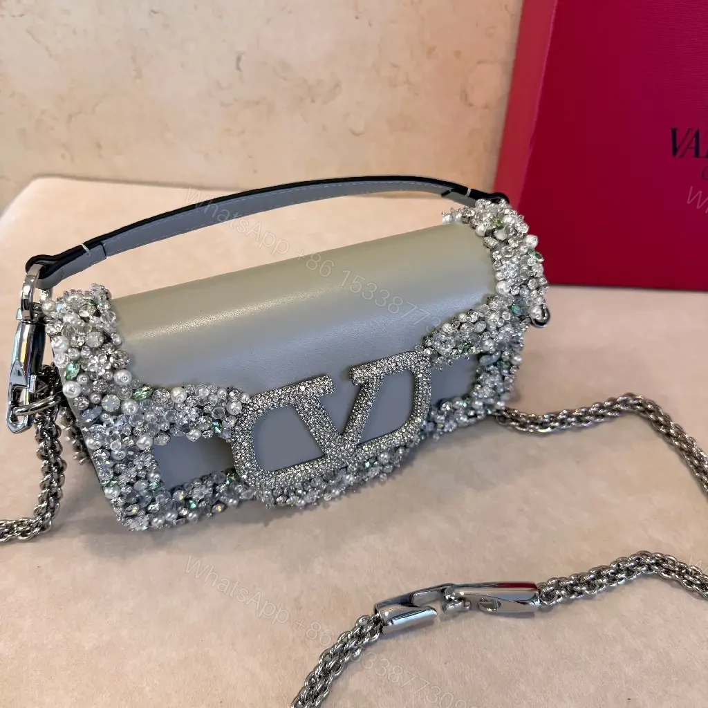 View 4 of Sparkling Crystal-Chain Mini Bag: Luxe Edge Clutch