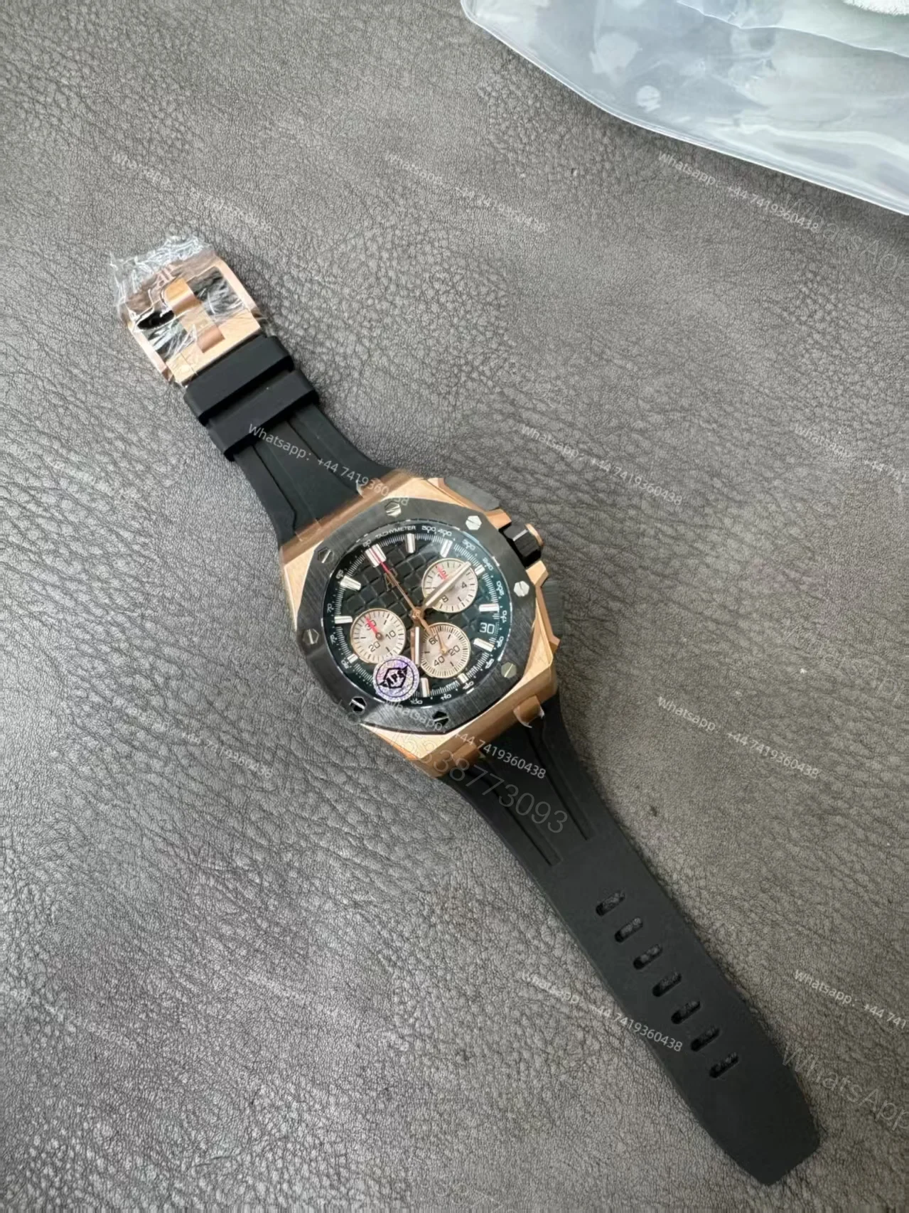 View 13 of Audemars Piguet Super Clone Royal Oak Offshore Rose Gold 26420 Black Dial Chronograph 43mm