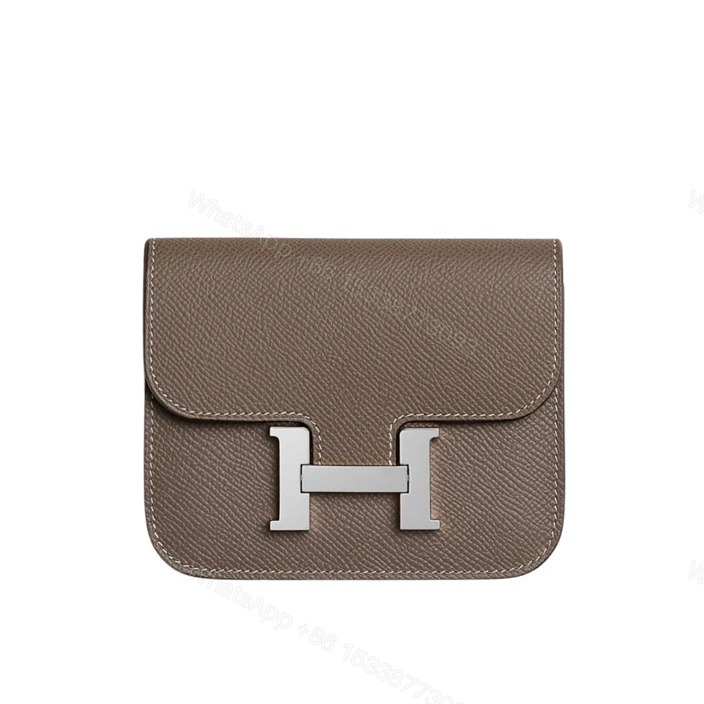 Hermes Constance Slim Wallet Etoupe 12Cm H082060CK18 — view 1