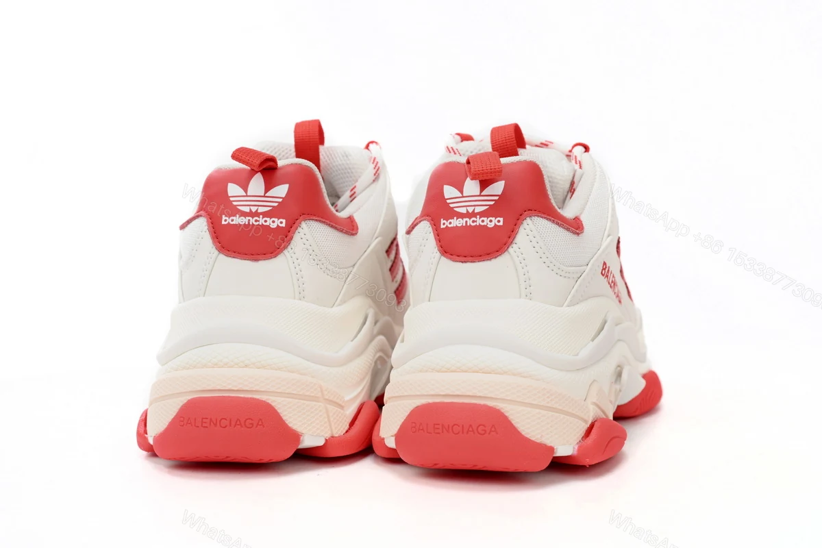 View 2 of adidas x Balenciaga Triple S White Red Bar