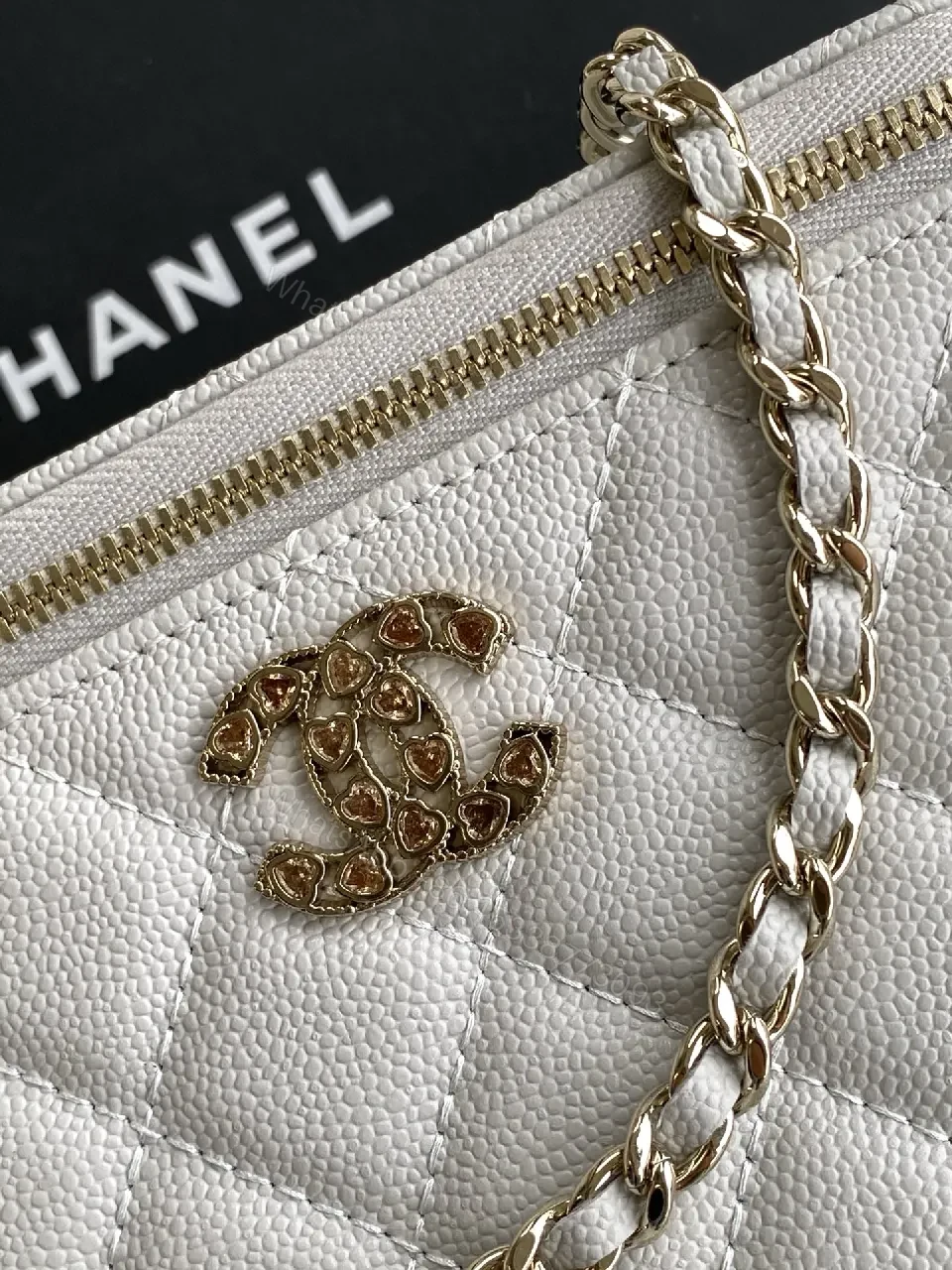View 5 of Quilted Box Bag: Gold Hardware, Crossbody Style, Chic