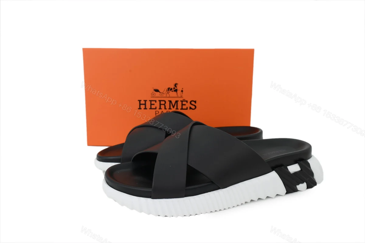 View 7 of HERMES Infra Sandals 'Black and White'