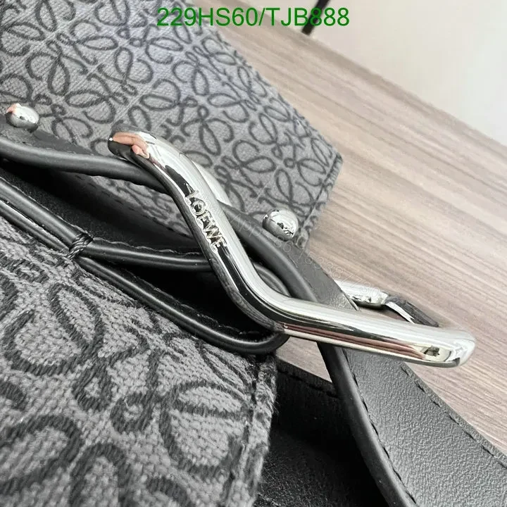 View 9 of Loewe Dark Grey Black Canvas and Cowhide Horizontal Tote IO955