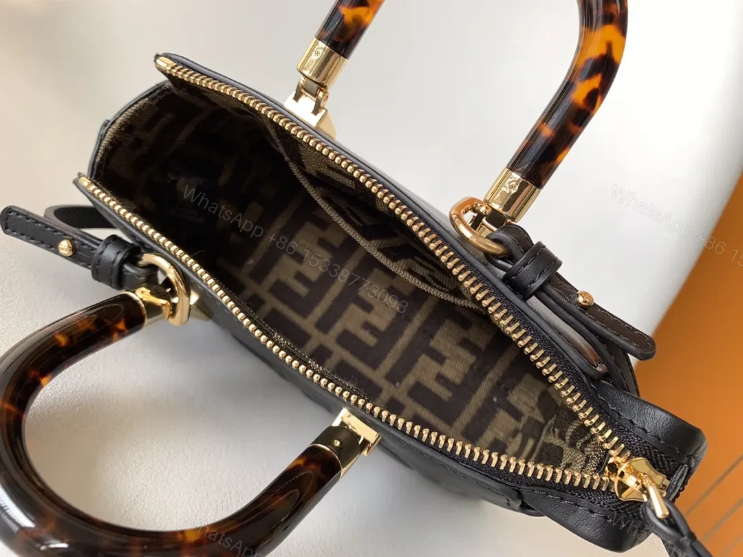 View 8 of Bold Logo, Leather, Minimalist, Gold Hardware Bag, Mini Bag
