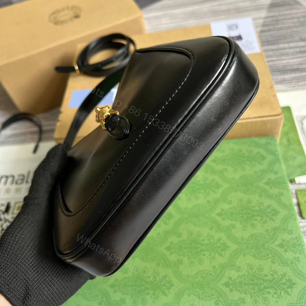 View 9 of GG JACKIE MINI 19 SHOULDER BAG IN BLACK CALFSKIN