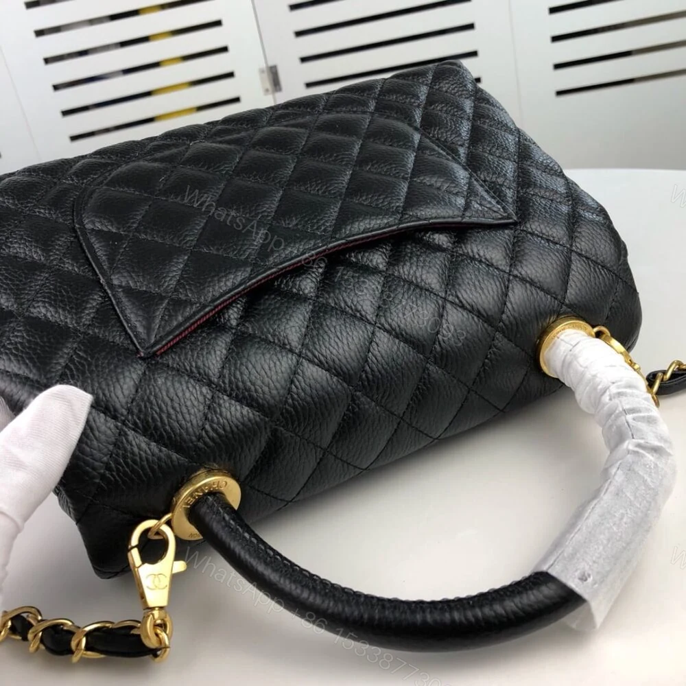 View 3 of Chanel Medium Coco Flap Bag With Top Handle 26Cm
