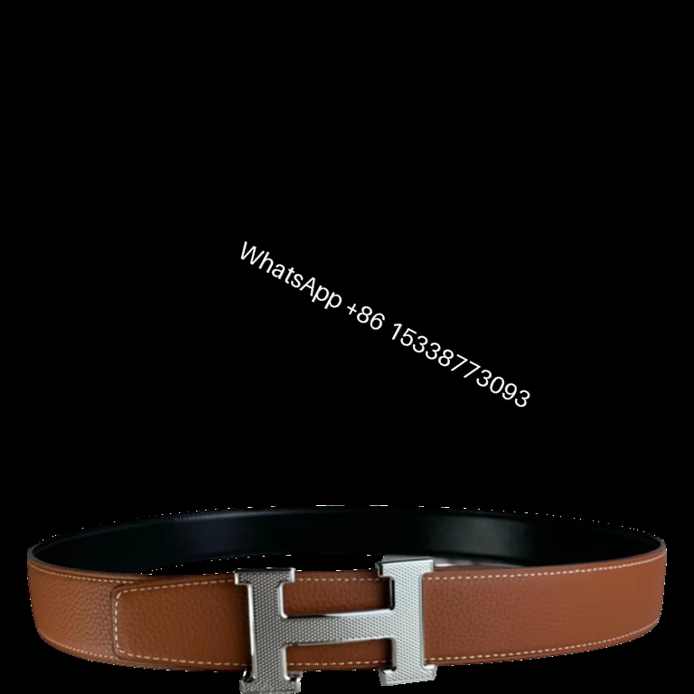 HERMES BELT TOGO SWIFT SILOUIS VUITTONER BUCKLE BROWN 38MM — view 1