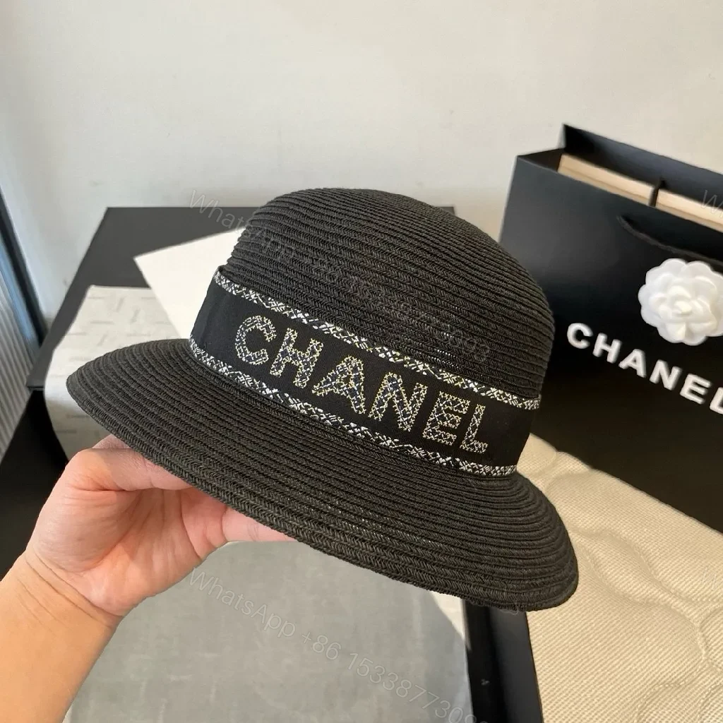 View 2 of Charcoal Raffia Wide-Brim Hat with Luxe Band