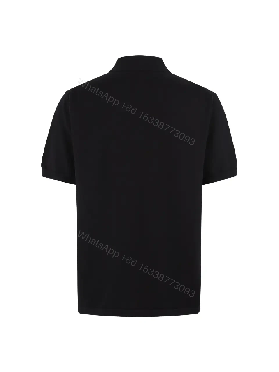 View 11 of Black Cotton Polo with Gold LV Logo Polo Shirt