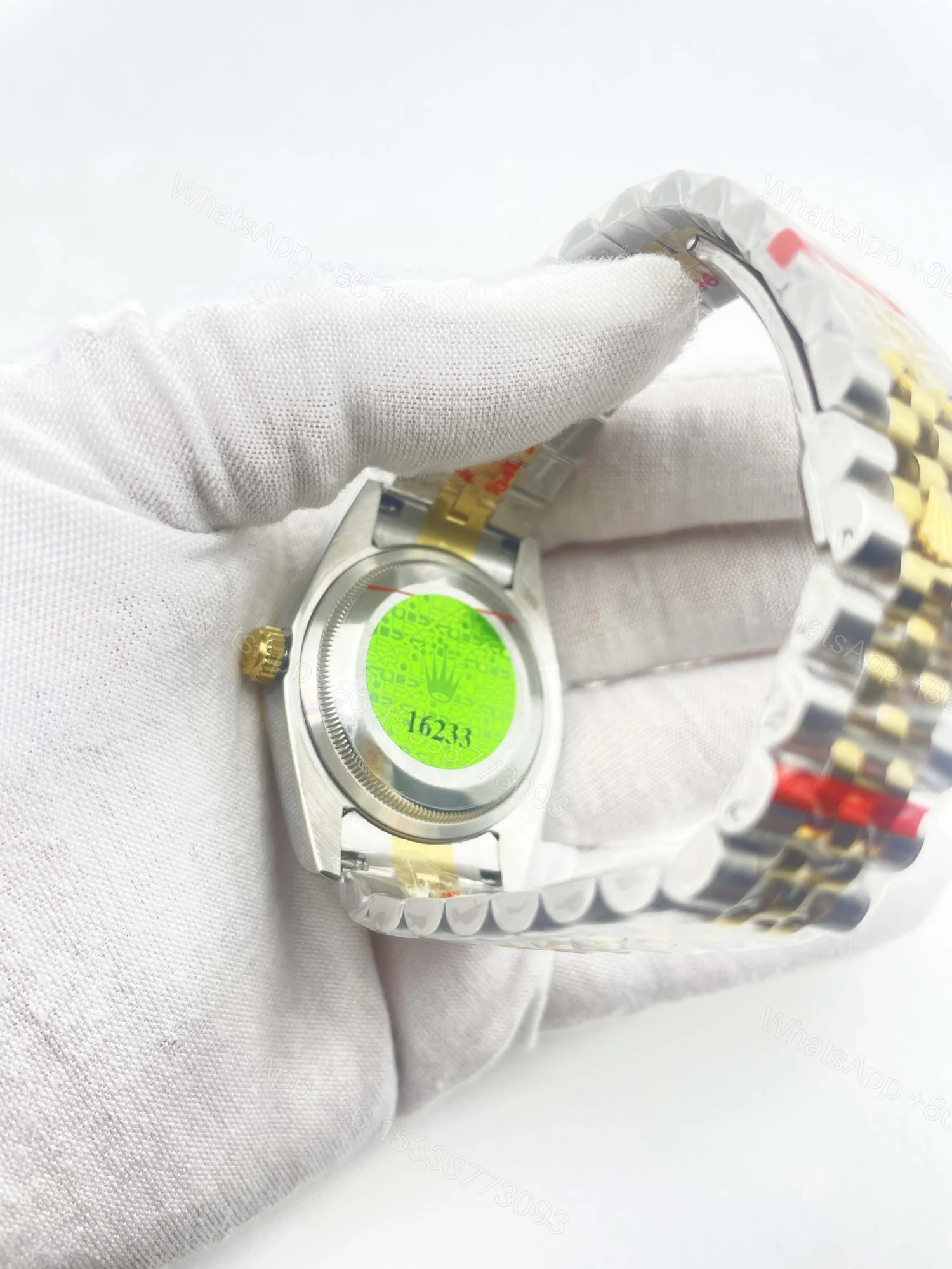 View 3 of Rolex Datejust 36 Steel and Yellow Gold Diamond Dial Ref.16233