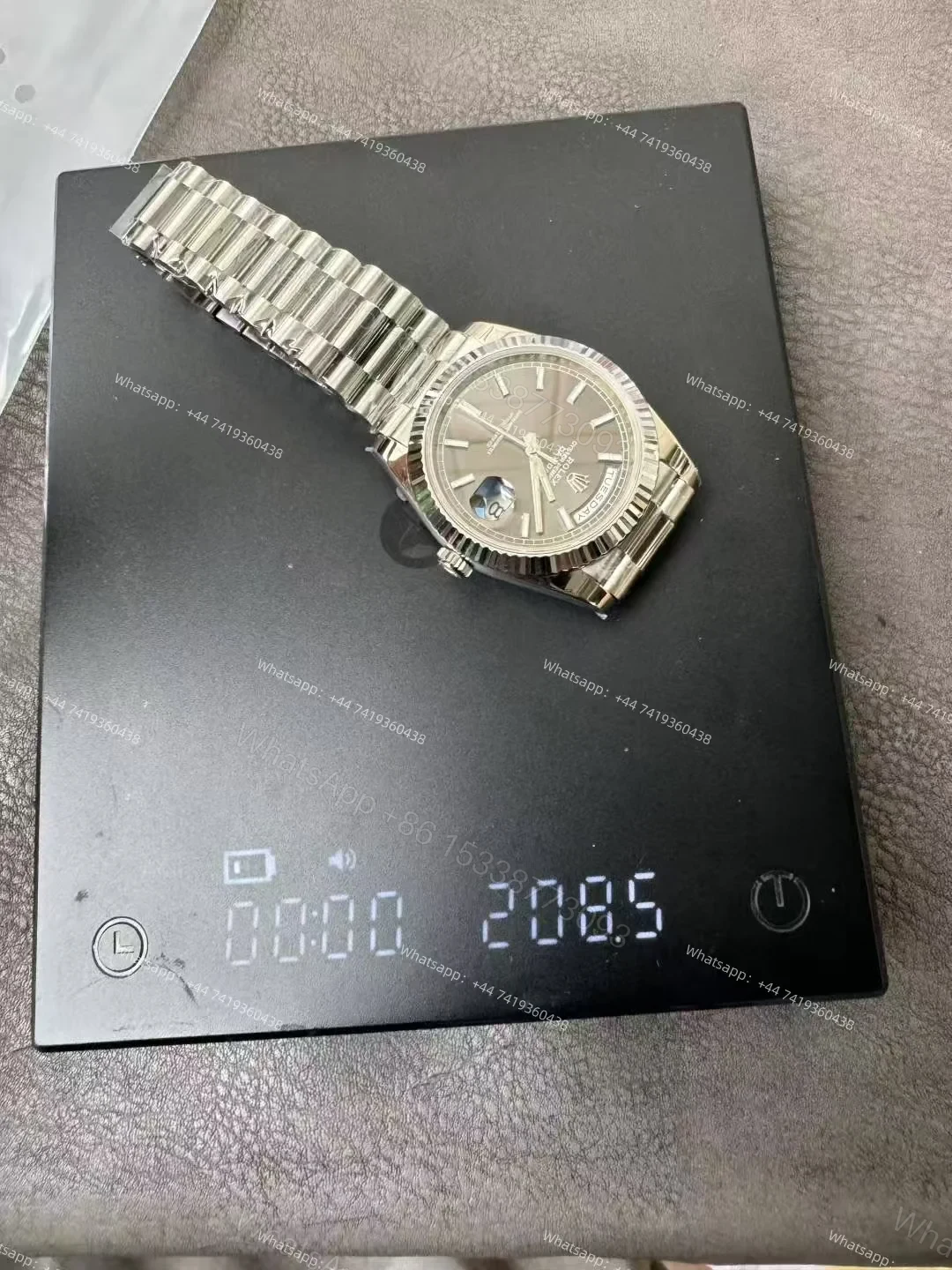View 9 of Rolex Day-Date M228239-0060 1:1 Replica Gray Dial 40MM 3255 Movement Presidential Bracelet Super Clone Watch