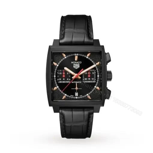 Replica TAG Heuer Monaco Men Automatic Black Alligator Watch CBL2180.FC6497 — view 1