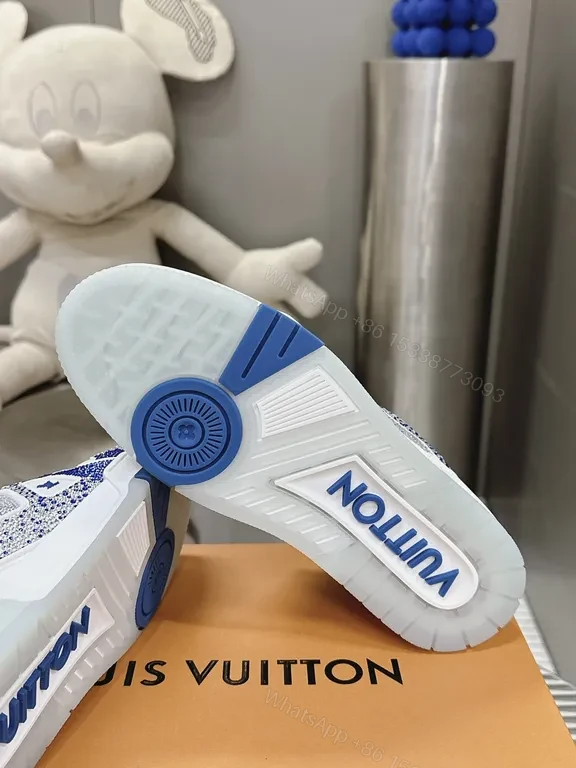 View 5 of Patterned LV High-Top Sneaker: Modern Luxe Comfort