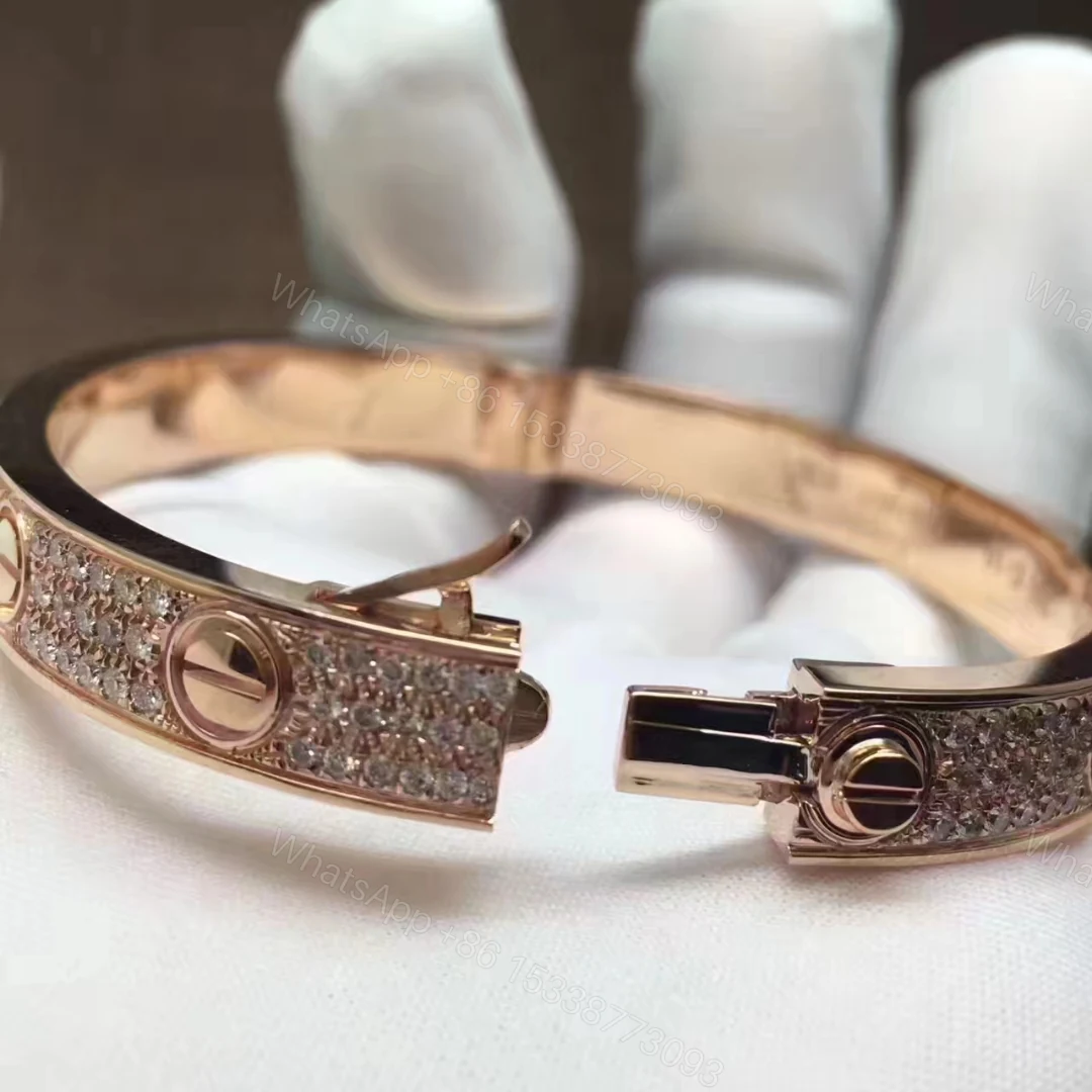 View 6 of Cartier Love Bracelet, paved diamonds