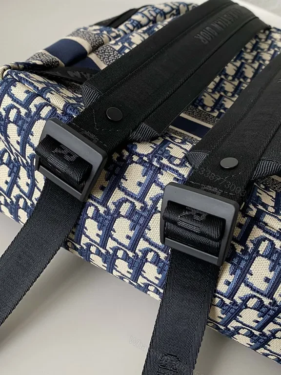 View 6 of Compact Dior Monogram Backpack with Bold Stripes