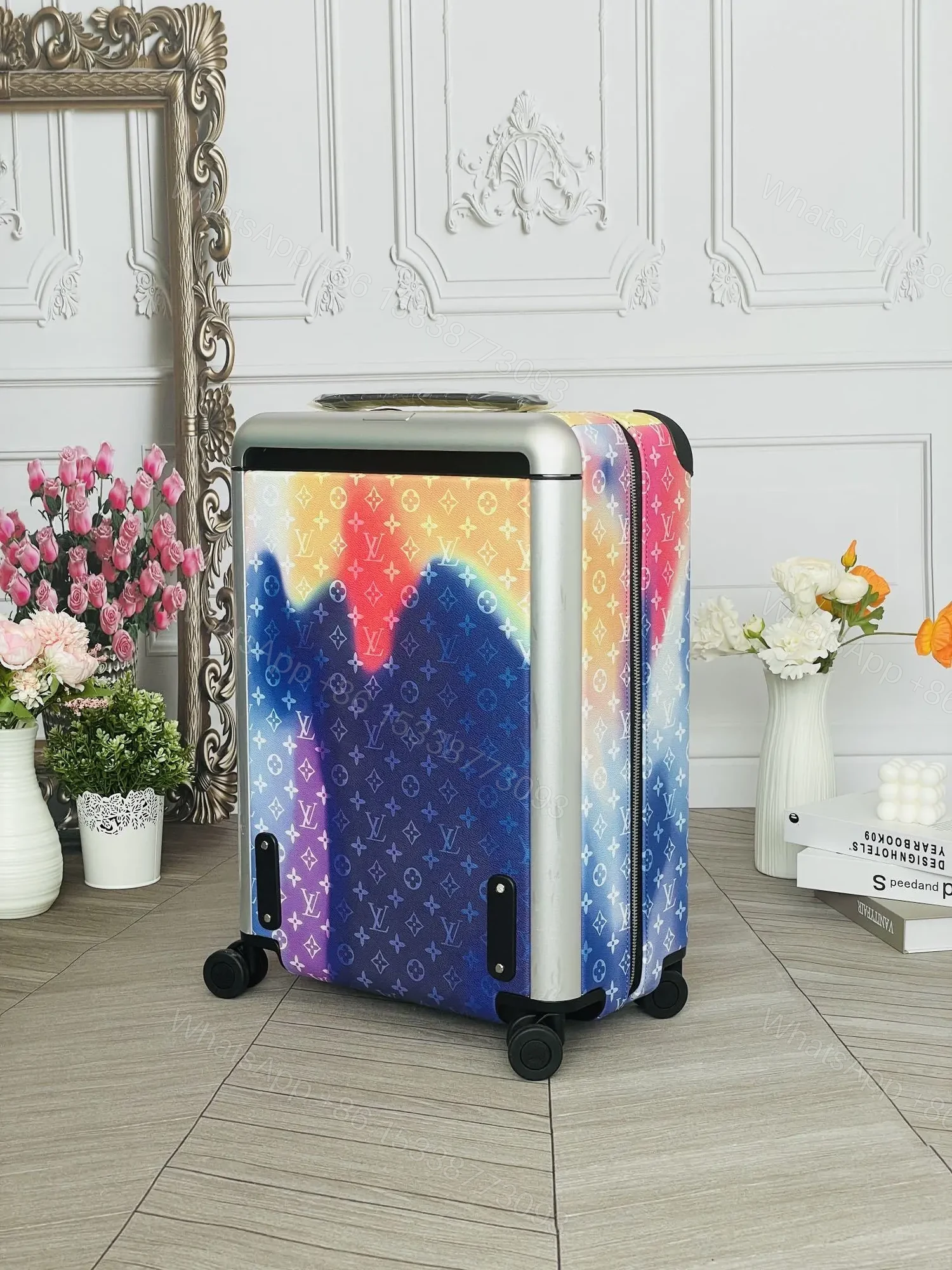 View 5 of Louis Vuitton Horizon 55 Multicolor Monogram Sunset canvas