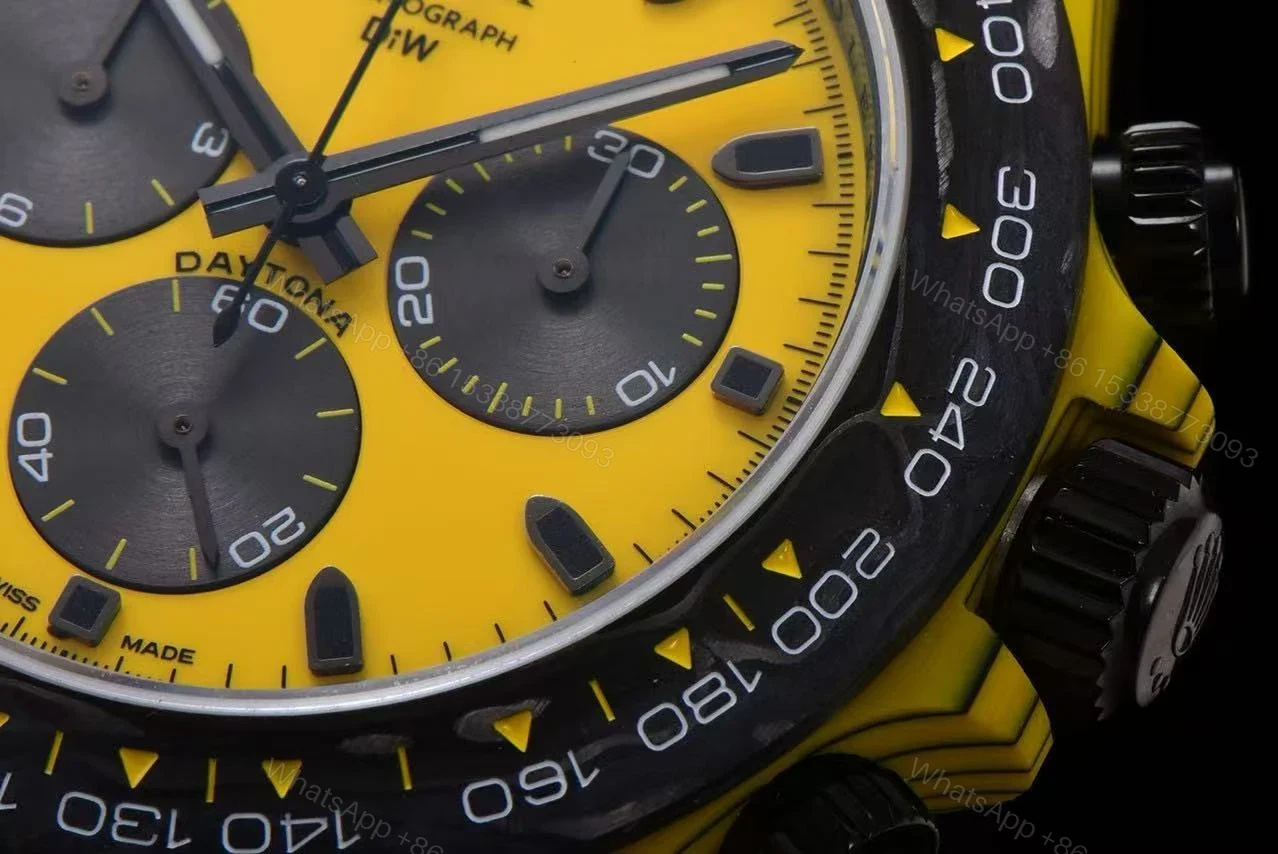 View 7 of Replica DiW Rolex Cosmograph Daytona All Carbon Yellow Edition