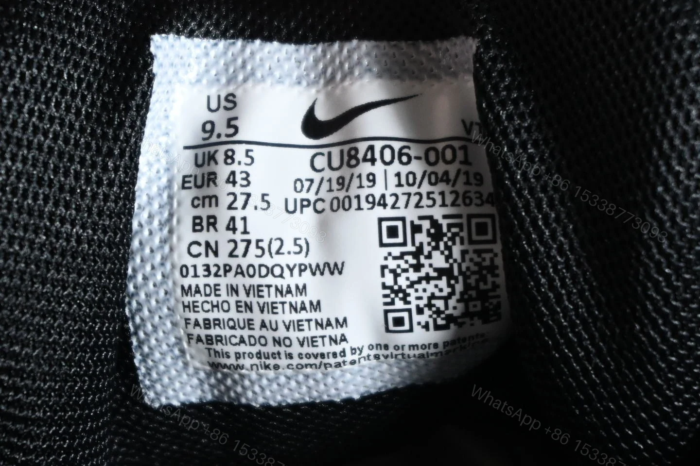View 9 of Nike Air Max 95 Comme des Garcons Black