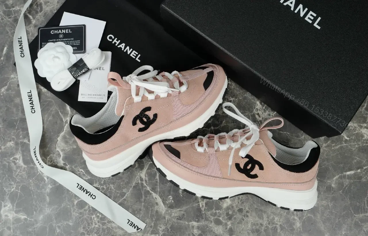 View 6 of Pink & Black Suede-Accent Luxe High-Top Sneakers with Cushioned Sole