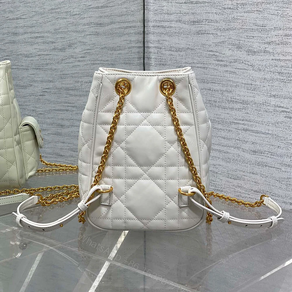View 4 of Dior Small Dior Caro Multicarry Backpack with Chain(HIGH-END GRADE)