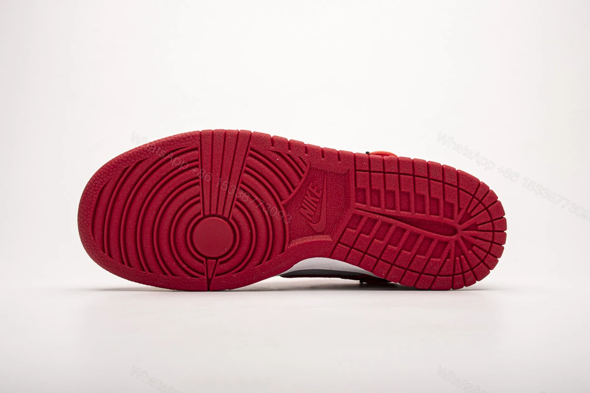 View 4 of OFF White X Nike Dunk Low University Red CT0856-600