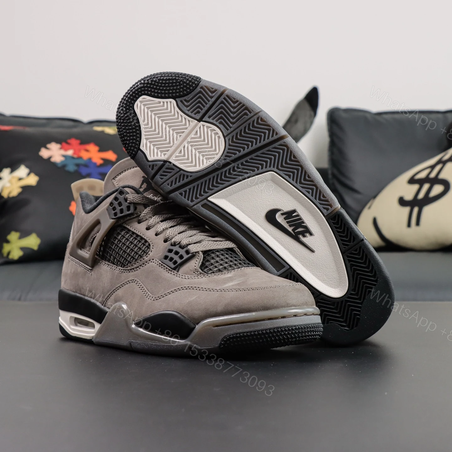 View 3 of Air Jordan 4 Retro “Cave Stone” Reps