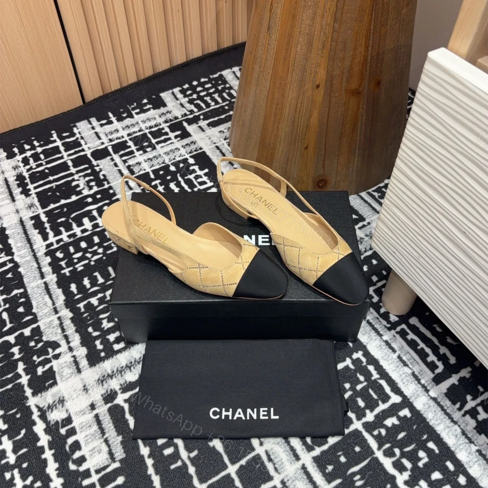 高仿Chanel*25C系列G31330小羊皮休閒平底鞋黃色2CM免檢版 — view 1