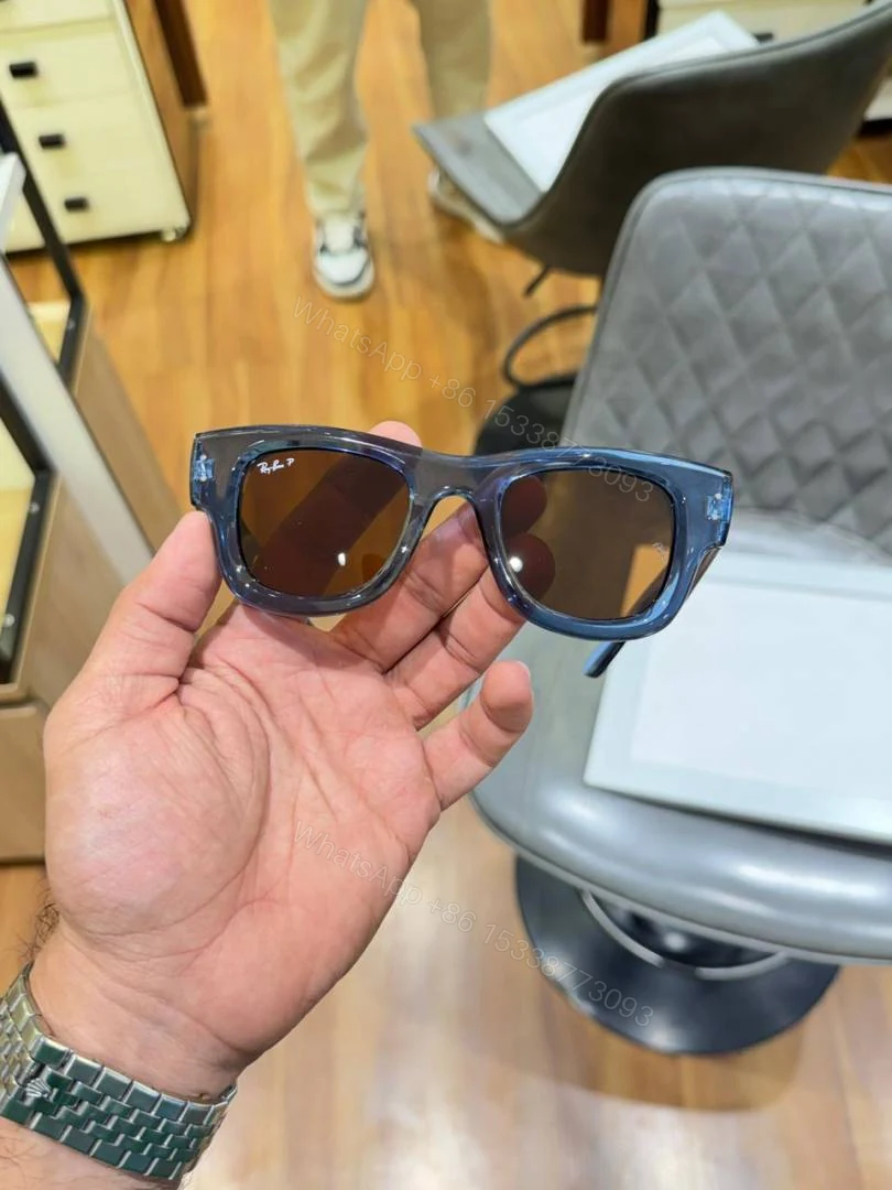 View 5 of First Copy Ray-Ban 4940 Puffer Blue Brown Men’s Sunglasses