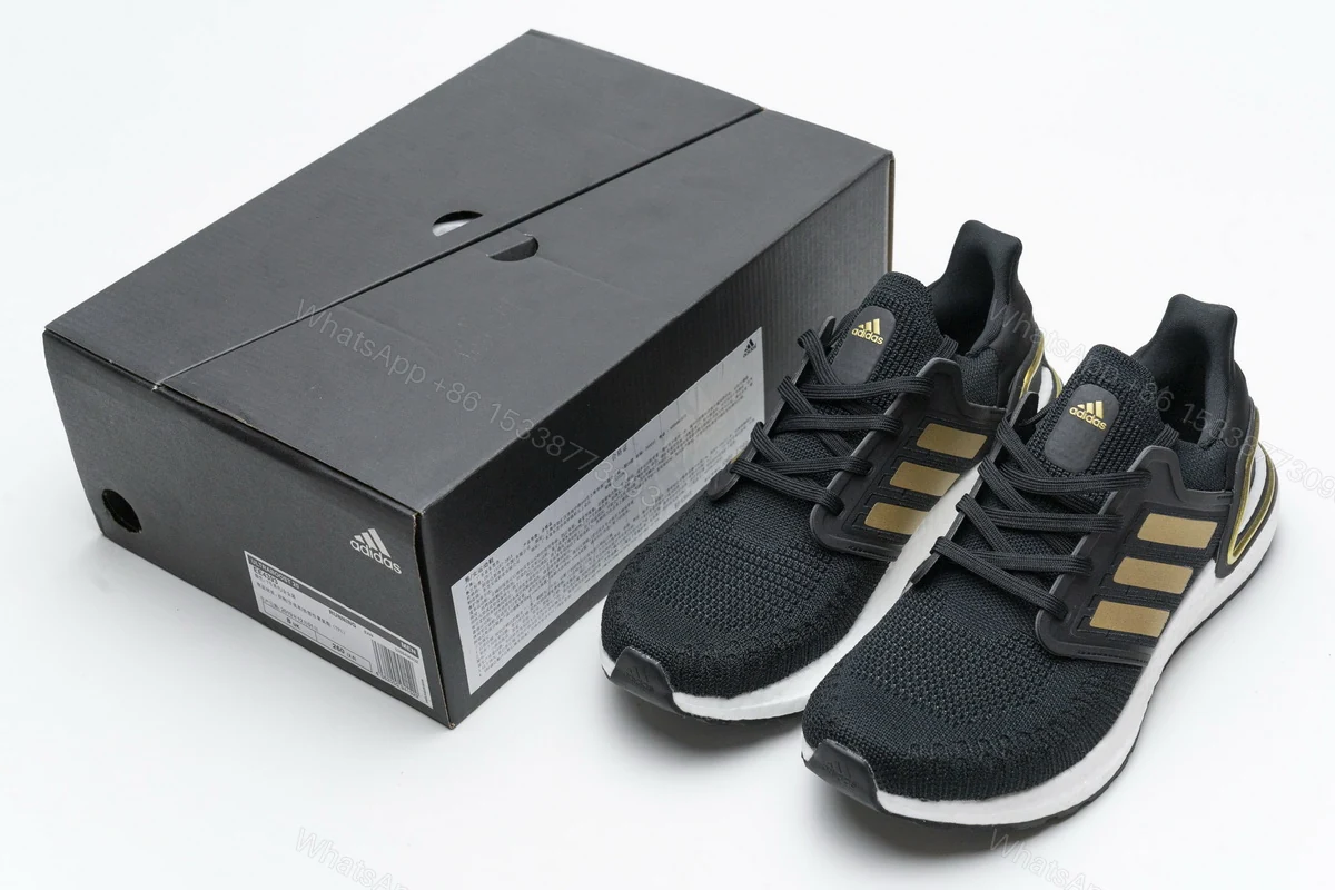 Adidas Ultra Boost 20 Black Gold White EE4393 — view 2