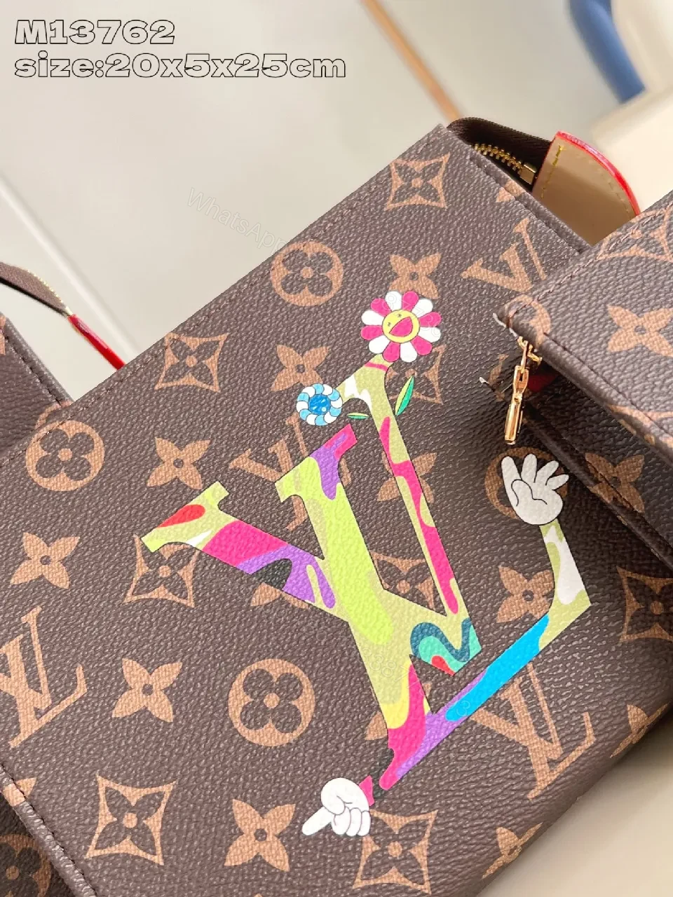 View 6 of Playful Luxury Monogram Wallet Set: Colorful Art Details