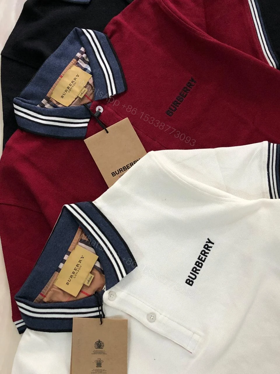 View 10 of FIRST COPY BURBERRY VERY PREMIUM COTTON LYCRA POLOS T-SHIRT