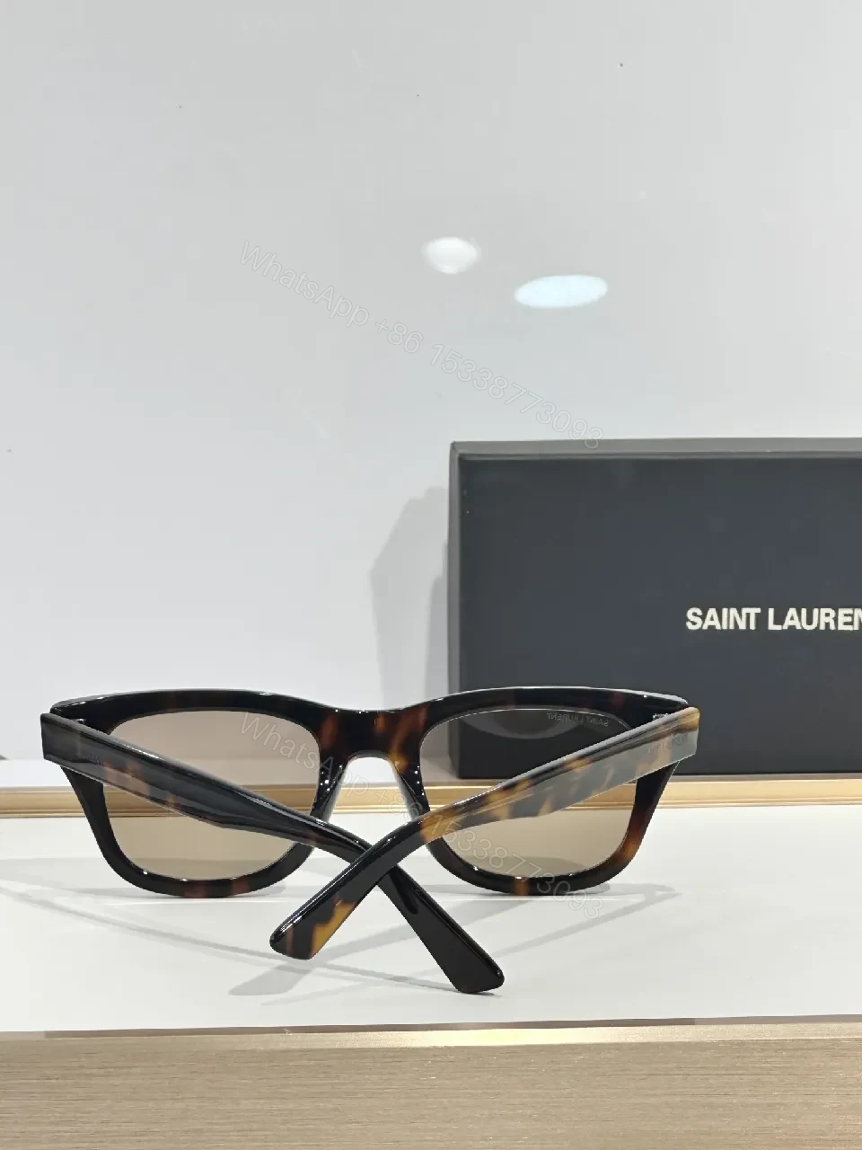 View 3 of Tortoiseshell Acetate Sunglasses with Subtle Branding