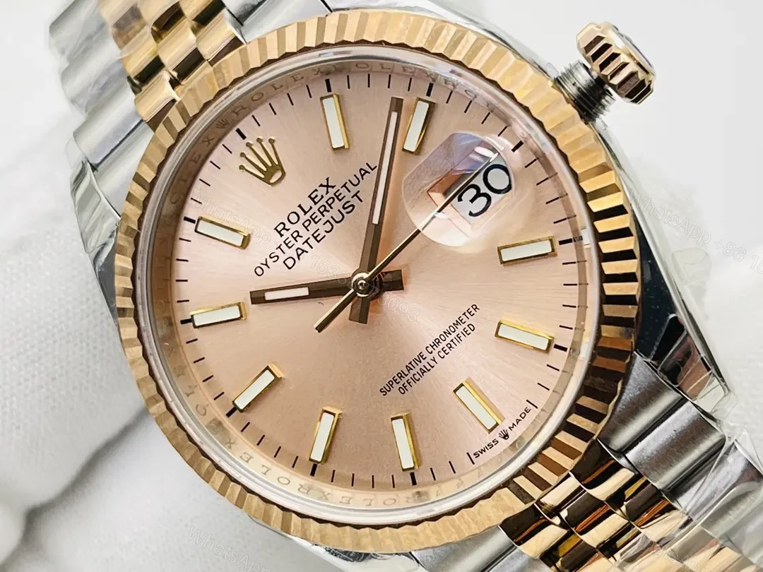 View 4 of Rolex Datejust 36 Rolesor Everose Fluted Jubilee Pink Dial 116231-0062