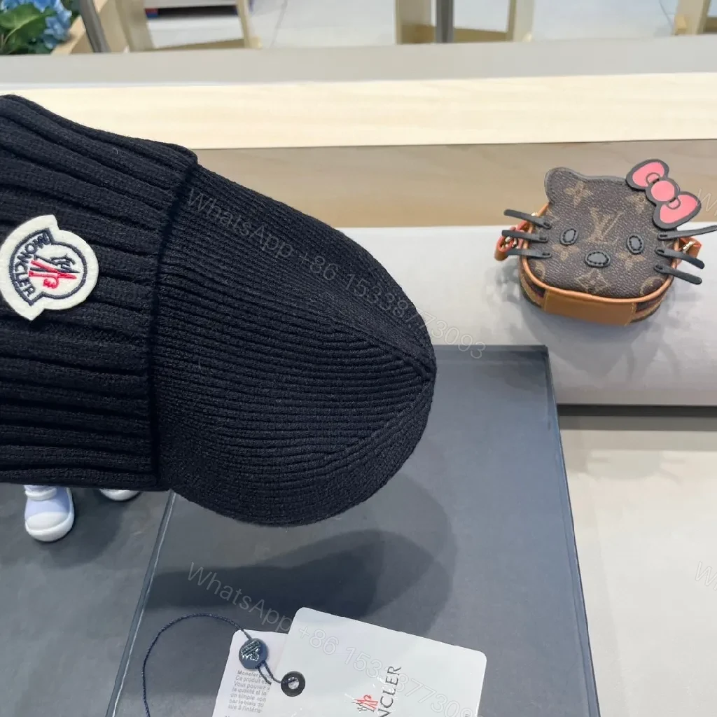 View 7 of Black Knit Beanie – Ribbed Warmth, Subtle Luxury, Everyday Wear