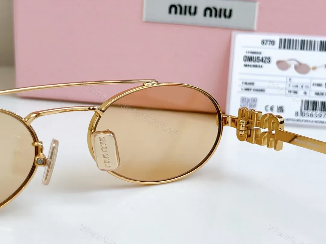 View 4 of Gold-Tone Round Sunglasses with Logo Detailing, Signature Glam, Luxury Everyday