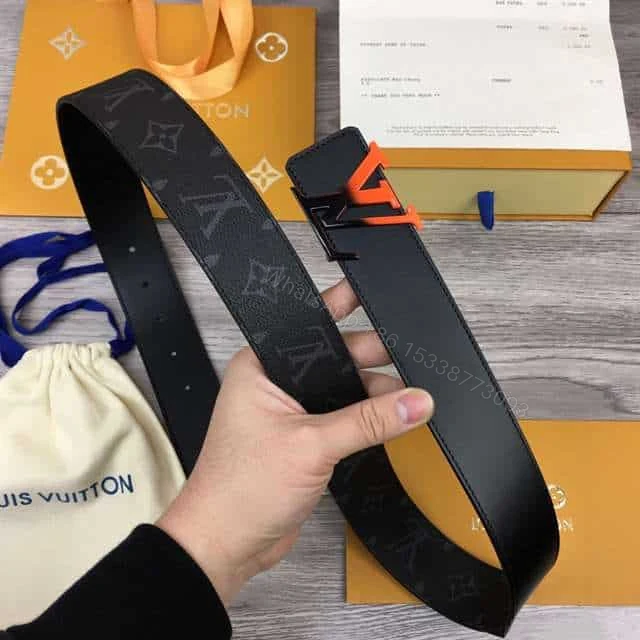 View 8 of LOUIS VUITTON INITIALES 40MM REVERSIBLE MONOGRAM CANVAS BELT – B96
