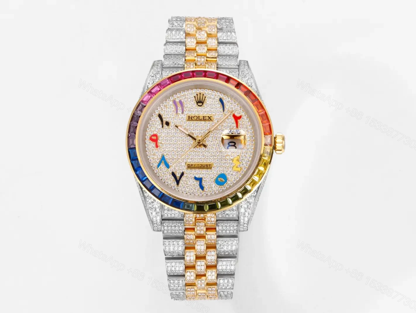 Best Rolex Datejust Rainbow Arabic replica 41MM Two-Tone Jubilee Bracelet Edition RG-DATEJUST41-RAINBOW-ARABIC-TT-JUBILEE — view 1